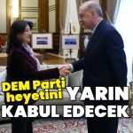 Cumhurbaşkanı Erdoğan- DEM Parti heyeti görüşmesi yarın